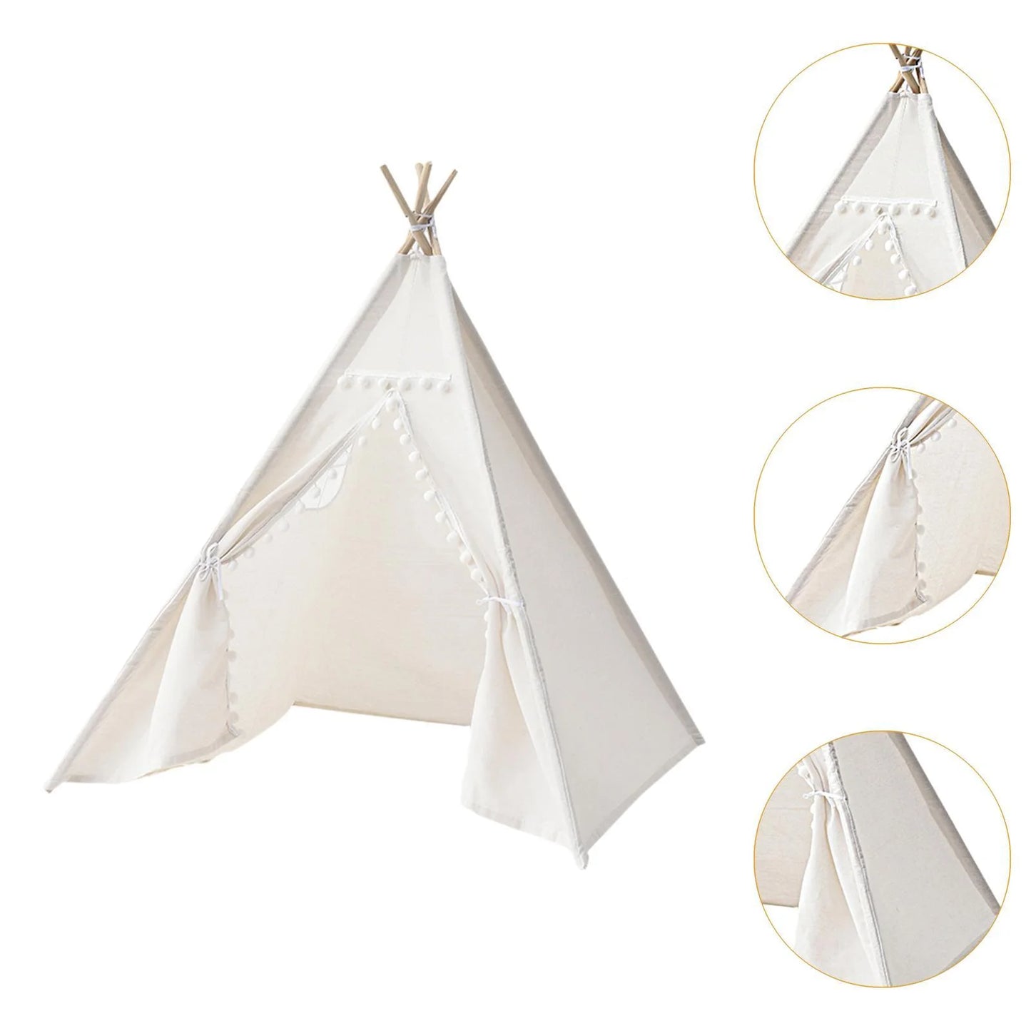 Tipi Montessori en Coton pour Enfant – Cabane de Jeu Pliable Intérieur et Extérieur
