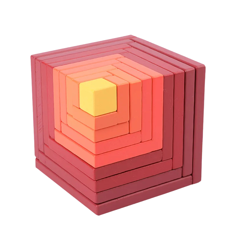 Jouet Montessori évolutif – Jeu de construction et de logique en bois éducatif