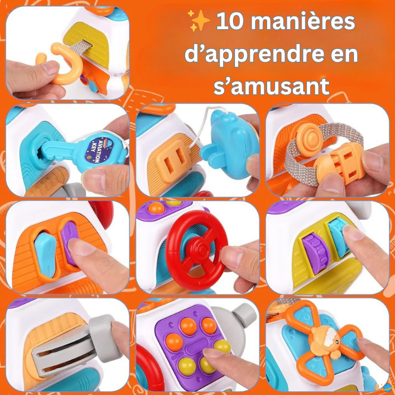 Jouet Montessori Évolutif – Cube d’Activités Sensoriel et Éducatif