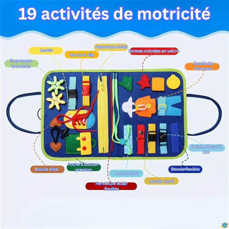 Jouet Montessori Évolutif – Busy Board Éducatif