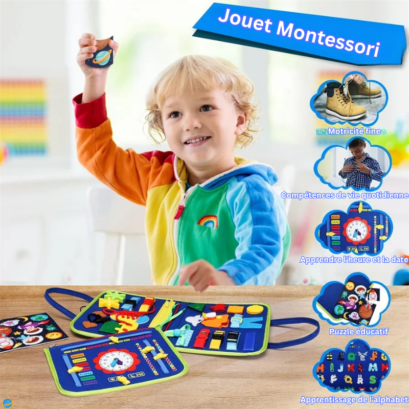 Jouet Montessori Évolutif – Busy Board Éducatif