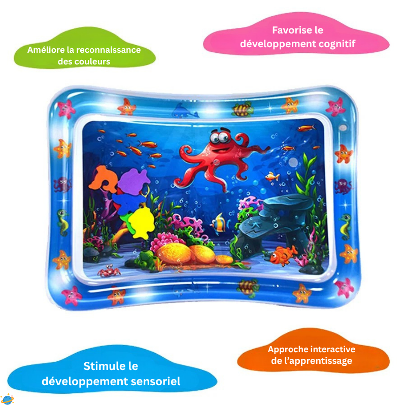 Tapis d’Éveil Aquatique Gonflable – Jeu Sensoriel Montessori Bébé