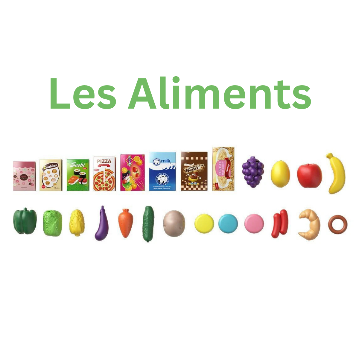 Chariot de Courses en Bois – Jouet Montessori Évolutif de Supermarché pour Enfants