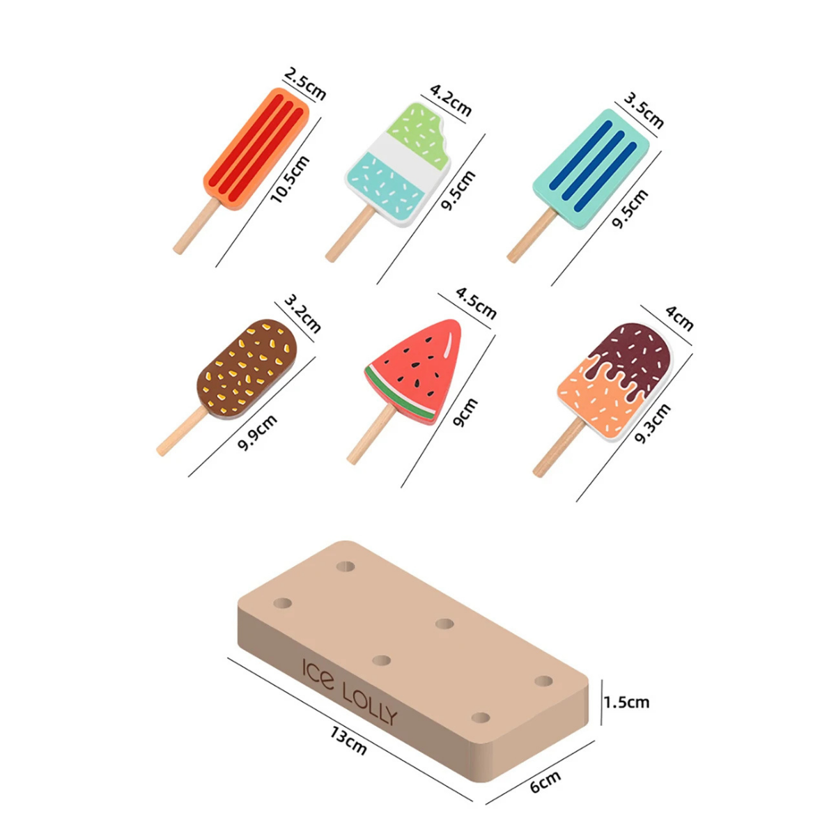 Stand de Crèmes Glacées en Bois Montessori – Jeu d’Imitation Marchand pour Enfants