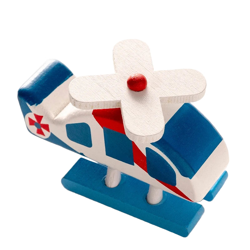 Mini Véhicules en Bois Montessori – Jouets Éducatifs Colorés