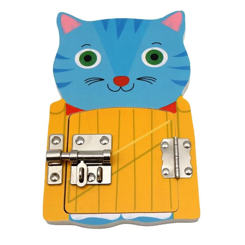Jouet Montessori Évolutif en Bois – Busy Board d’Activités avec Serrures, Formes et Éveil Sensoriel