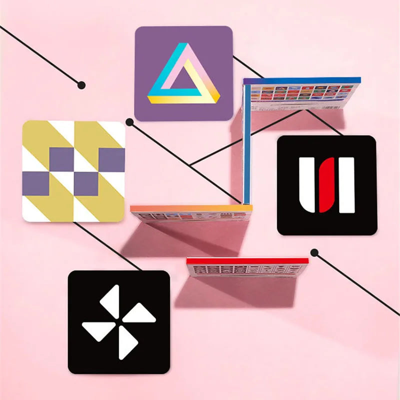 Cartes de Stimulation Visuelle Montessori – Jouet Éducatif Haut Contraste