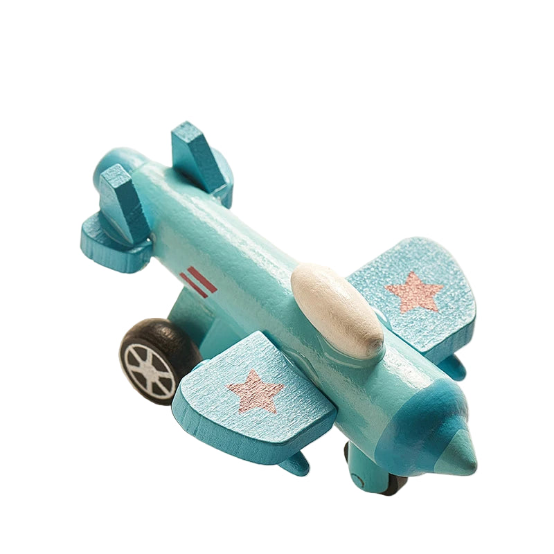 Mini Véhicules en Bois Montessori – Jouets Éducatifs Colorés