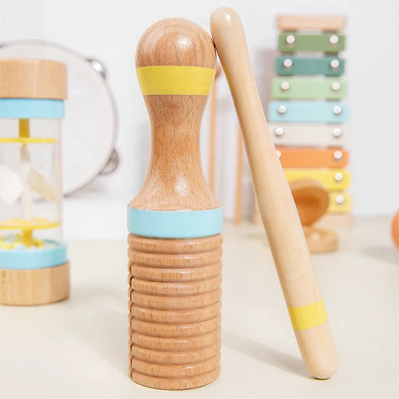 Set d’instruments de musique en bois – Jeu Montessori éducatif et sensoriel