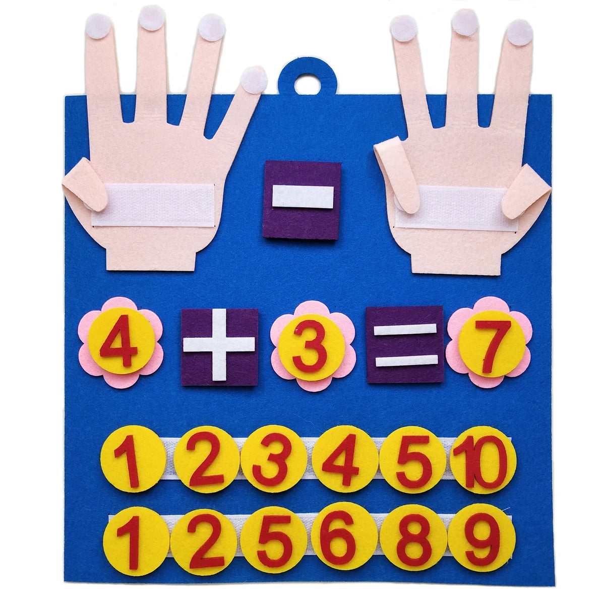 Tableau mathématique en feutrine – Jeu éducatif Montessori évolutif