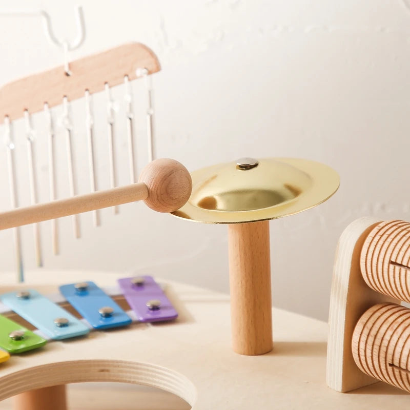 Table Musicale Montessori en Bois – Xylophone, Tambours & Instruments Éducatifs