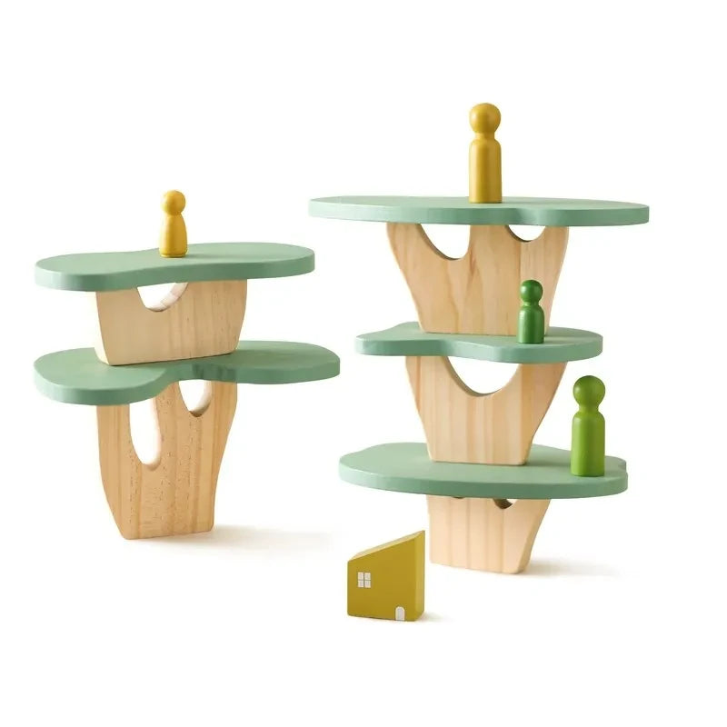 Jeu d’équilibre en bois – Forêt et maisons Montessori évolutives