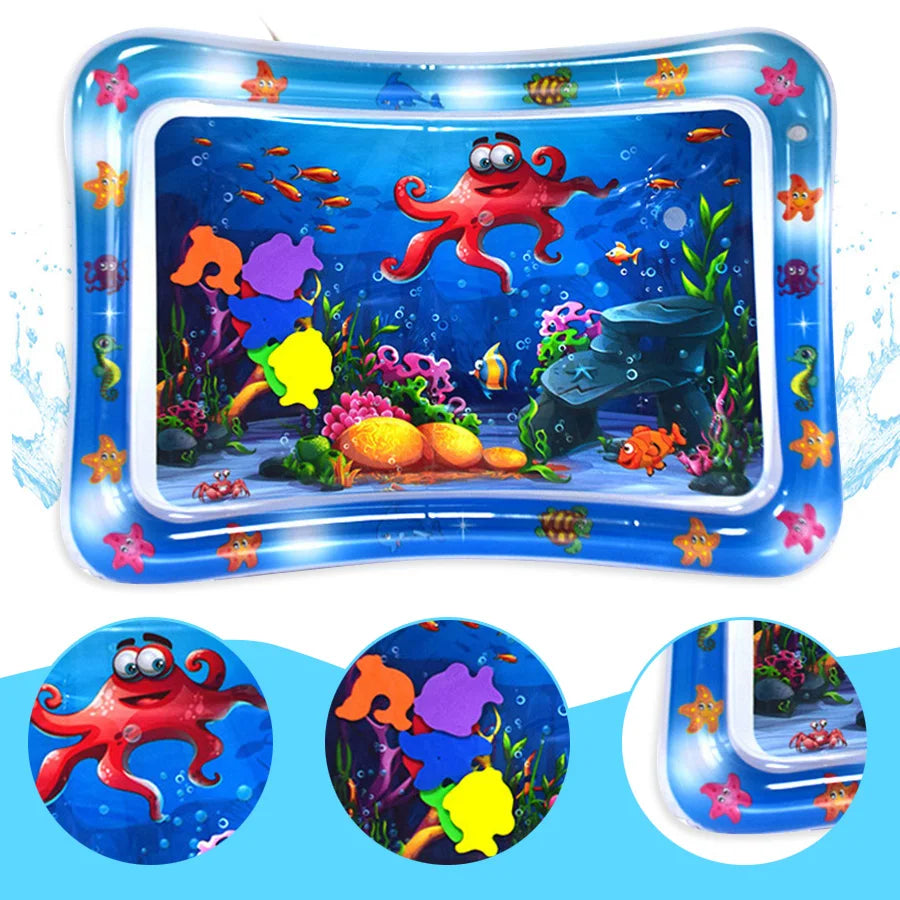 Tapis d’Éveil Aquatique Gonflable – Jeu Sensoriel Montessori Bébé
