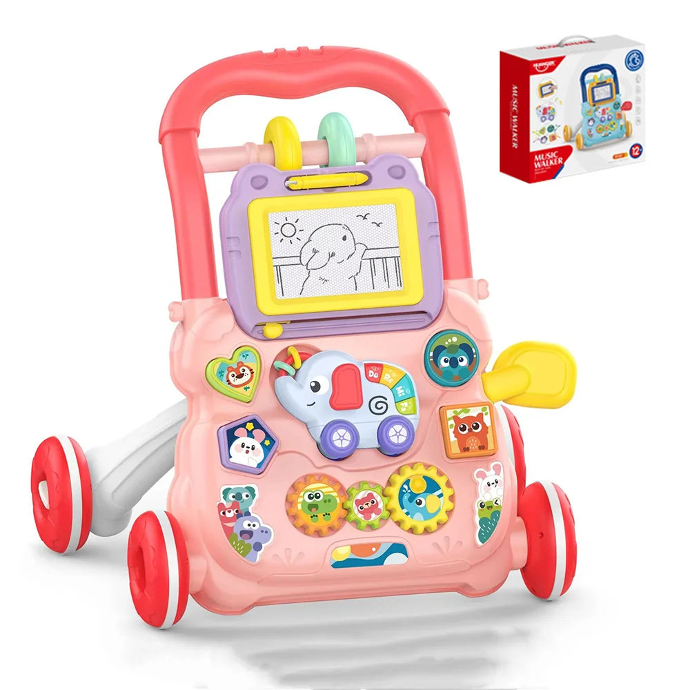 Pousseur Montessori Éducatif – Trotteur d’Activités 2-en-1 pour Bébé