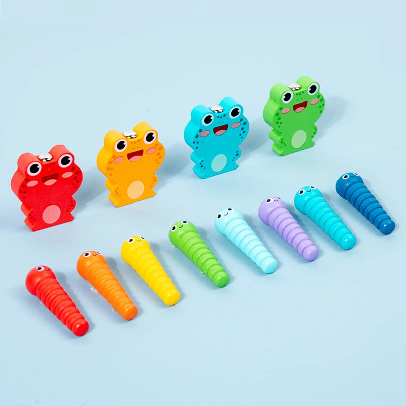 Jouet Montessori évolutif – Jeu éducatif grenouille multi-activités en bois