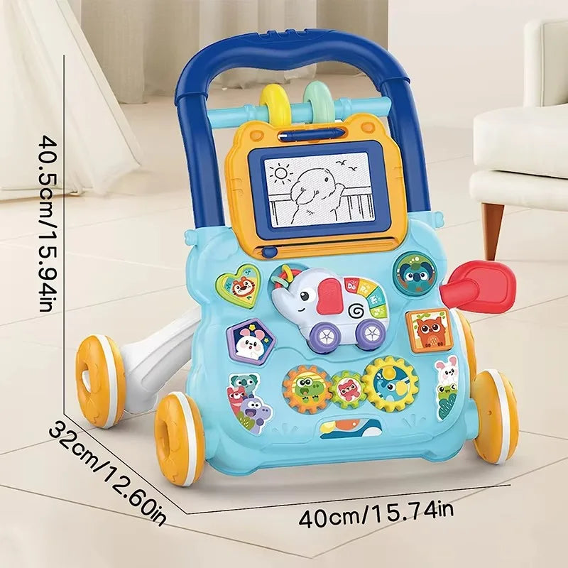 Pousseur Montessori Éducatif – Trotteur d’Activités 2-en-1 pour Bébé