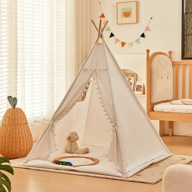 Tipi Montessori en Coton pour Enfant – Cabane de Jeu Pliable Intérieur et Extérieur
