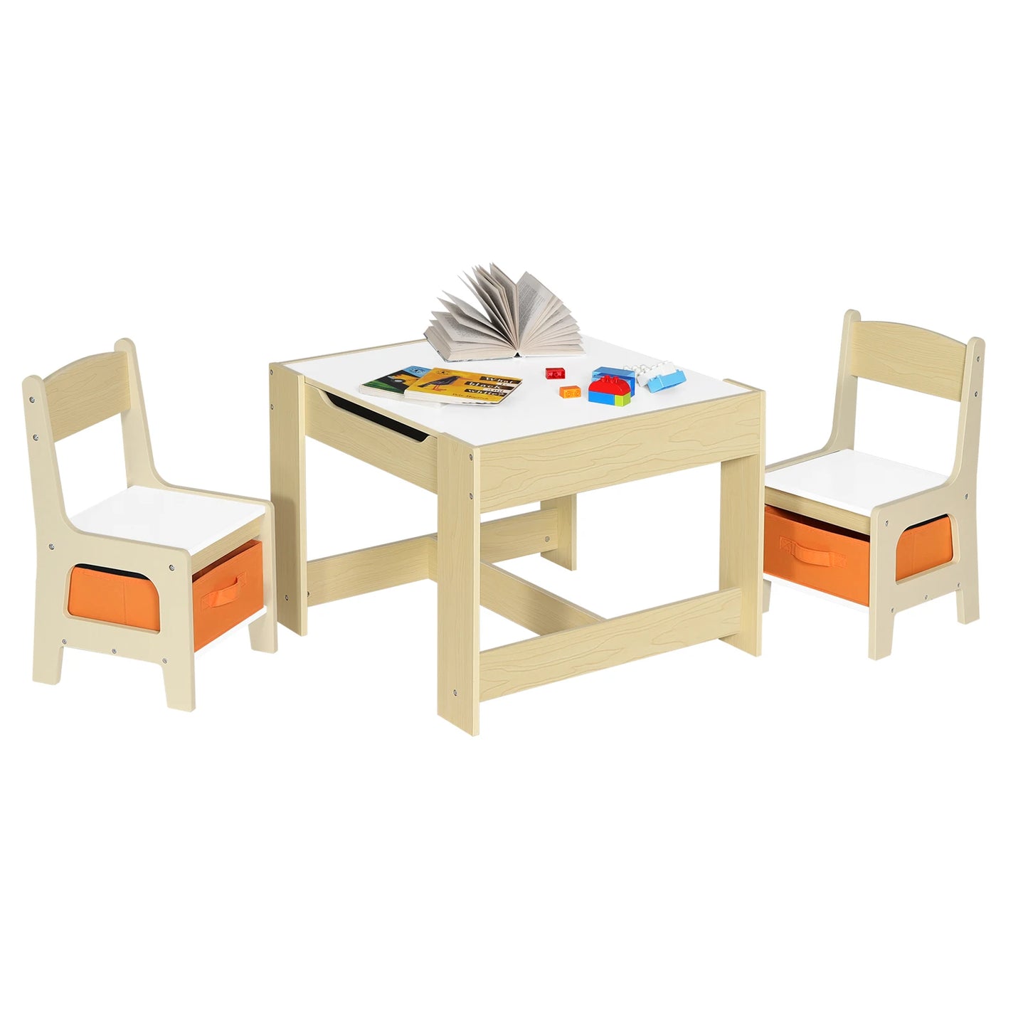 Table en bois avec 2 chaises – Ensemble mobilier enfant pour activités et jeux