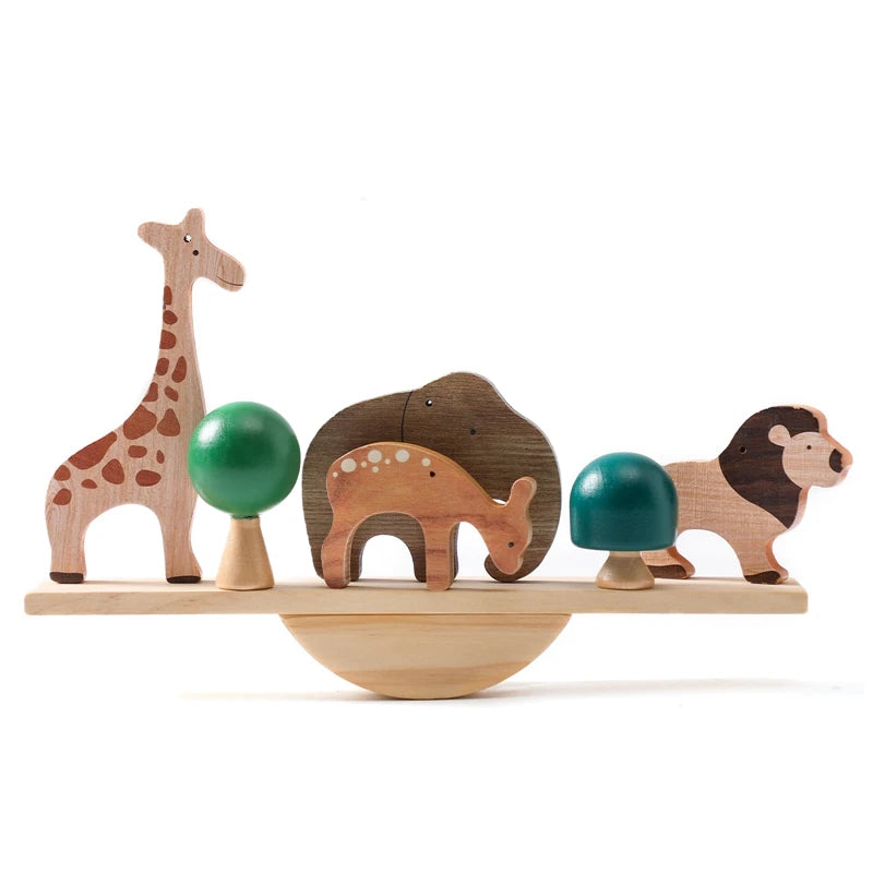 Jeu d’équilibre en bois – Forêt et maisons Montessori évolutives