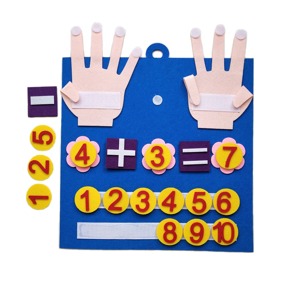 Tableau mathématique en feutrine – Jeu éducatif Montessori évolutif