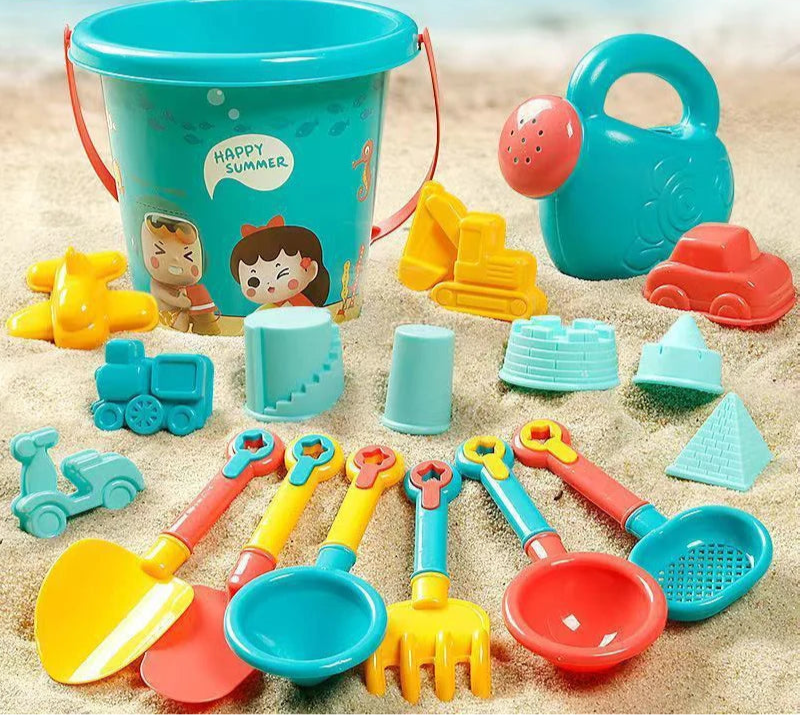 Set de Plage Montessori pour Enfant – Seau, Pelles et Moules de Sable