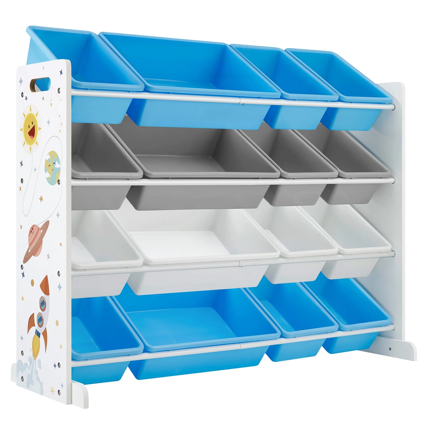 Étagère Montessori de Rangement avec Bacs Amovibles – Organisateur de Jouets et Livres pour Enfants