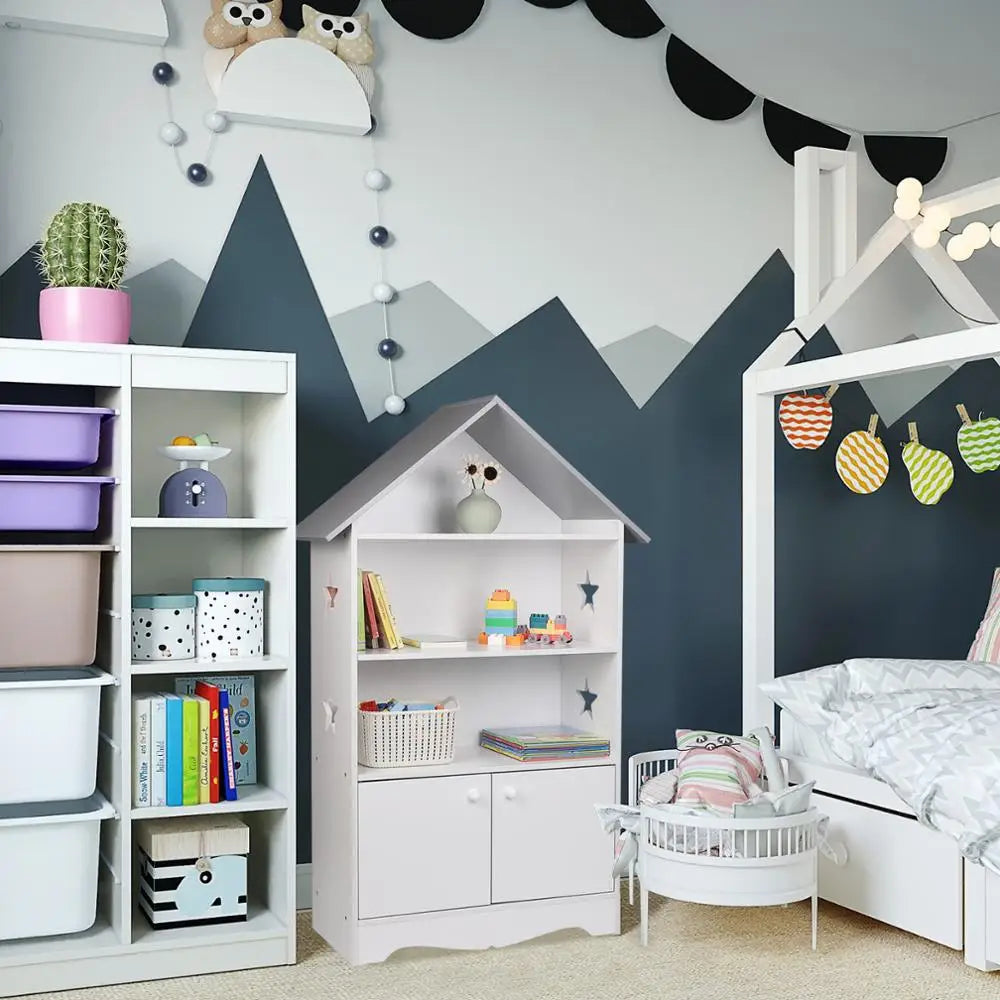 Bibliothèque en Bois Montessori avec Rangement – Étagère Éducative et Décorative