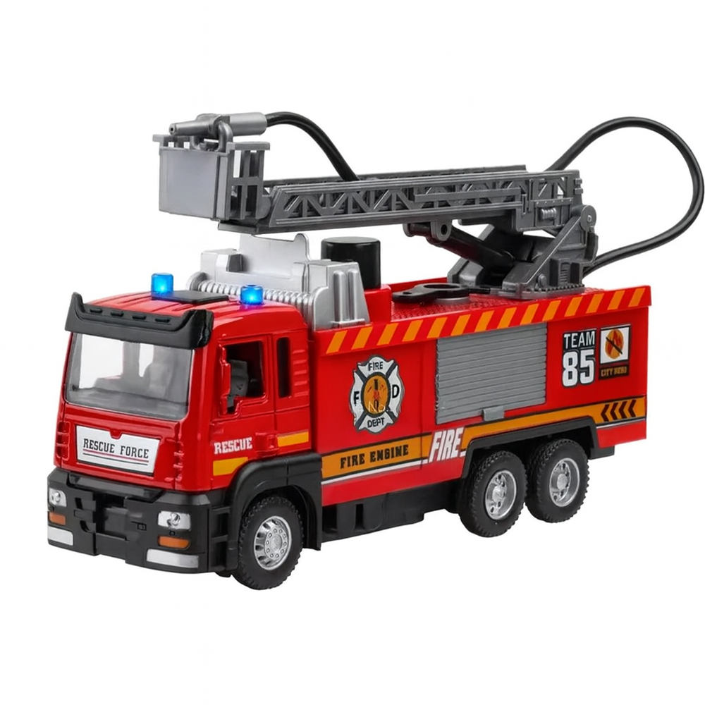 Camion de Pompier Montessori avec Effets Sonores, Lumières & Jet d’Eau – Jeu Éducatif