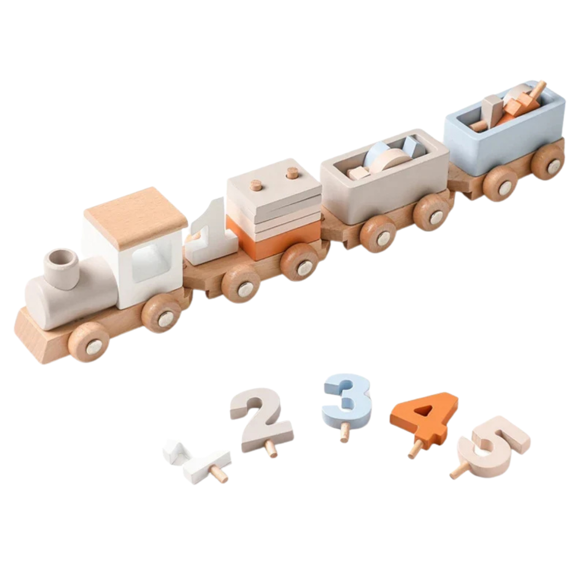 Train en Bois Montessori – Jouet éducatif et créatif pour enfants