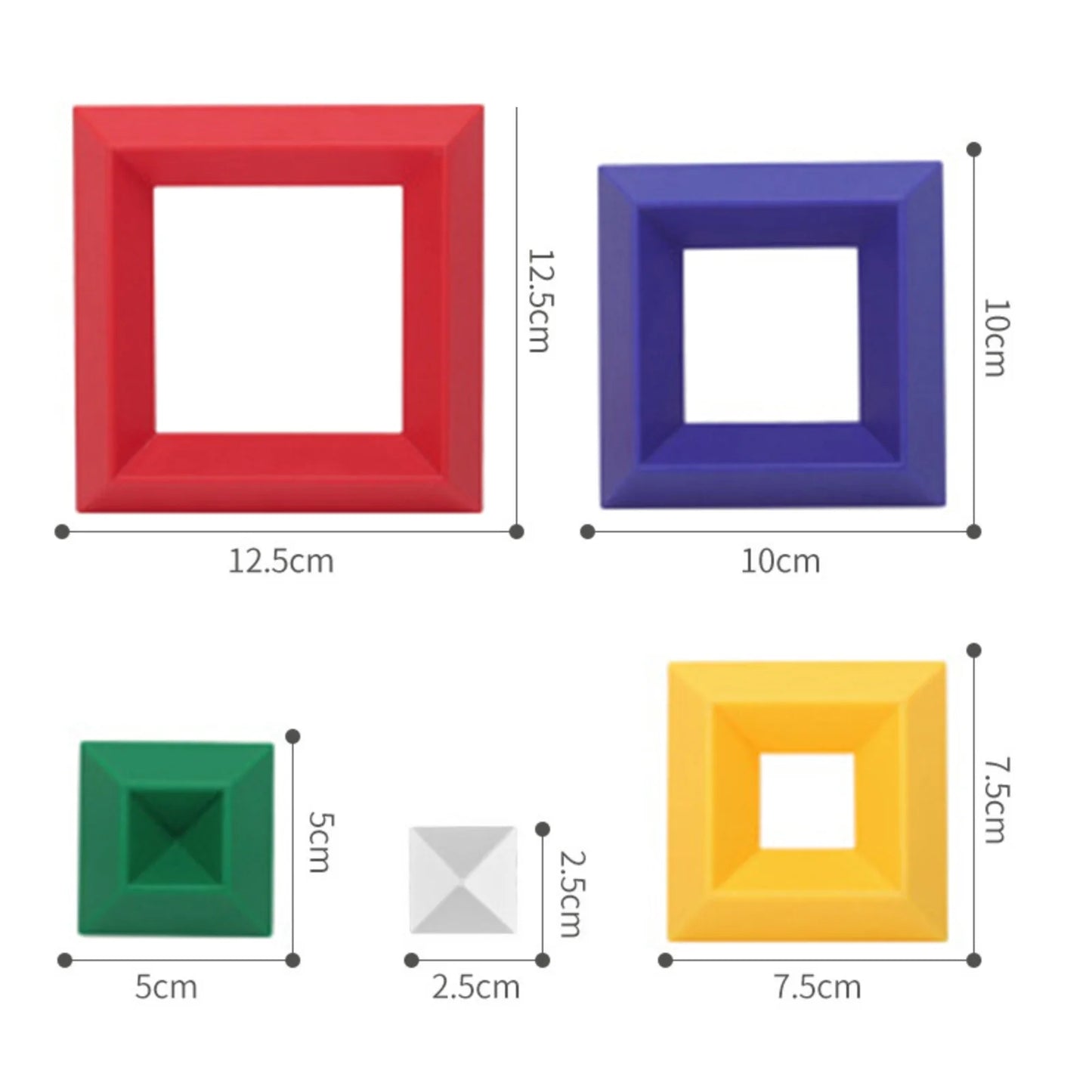 Jouet Montessori évolutif – Blocs de construction géométriques colorés en 3D