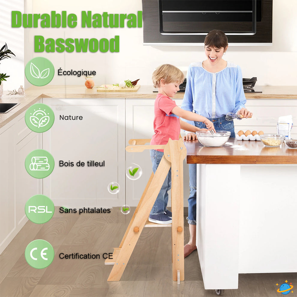 Tour d’Observation Montessori Pliable – Évolutive avec Plateforme Réglable