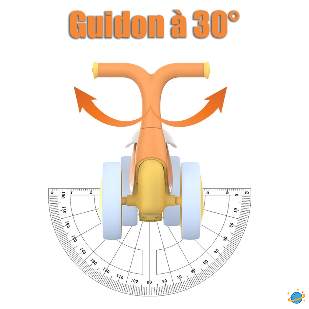 Vélo d’Équilibre Montessori pour Bébé – Draisienne 4 Roues Sans Pédales