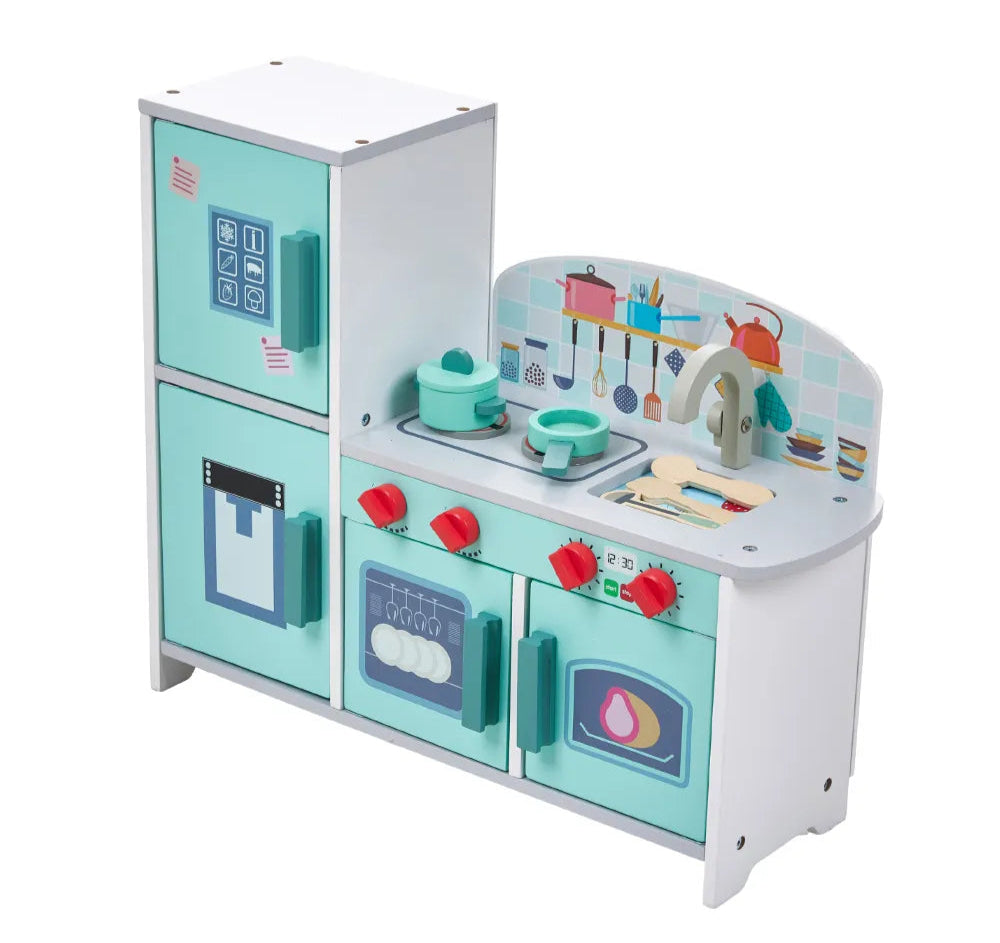 Cuisine en Bois Montessori avec Accessoires – Jeu d’Imitation Réaliste pour Enfants