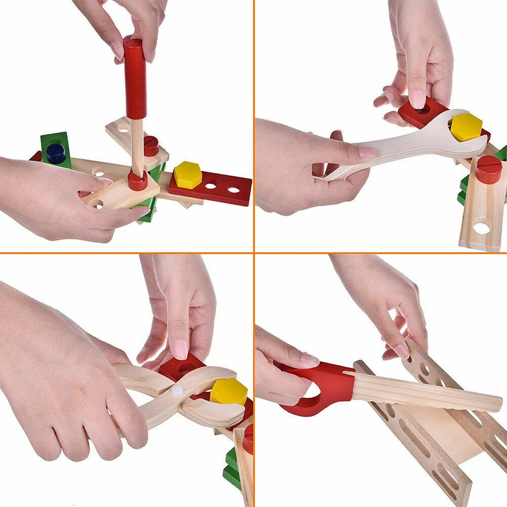 Coffret d’outils en bois – Jeu éducatif Montessori évolutif