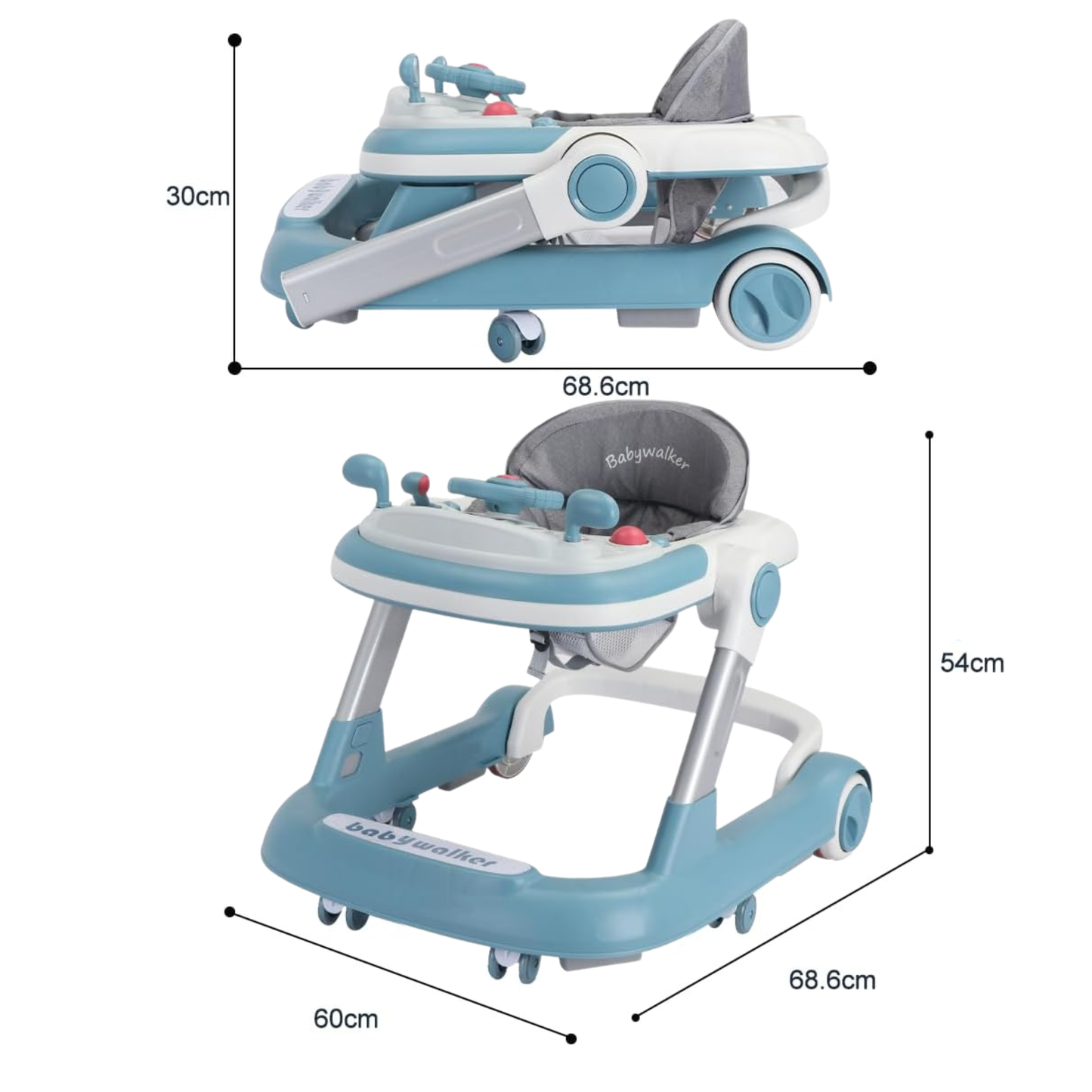 Trotteur Évolutif 2-en-1 Montessori – Marcheur et Pousseur pour Bébé