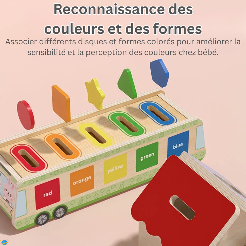 Jeu de Tri Montessori en Bois – Formes et Couleurs à Associer
