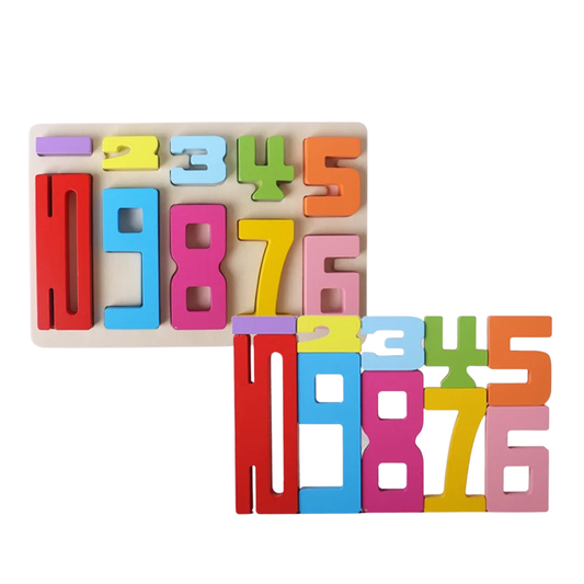 Chiffres empilables en bois – Jeu éducatif Montessori évolutif