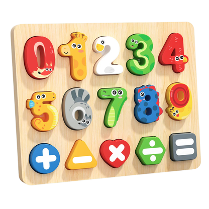 Puzzle alphabet et chiffres en bois – Jeu éducatif Montessori évolutif