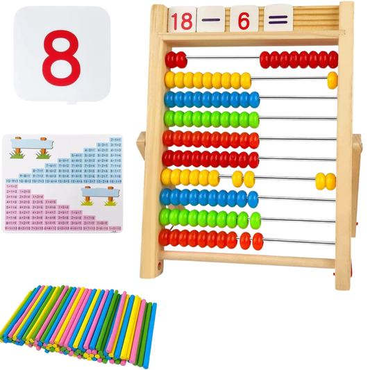 Abacus en bois – Jeu de calcul Montessori éducatif et évolutif