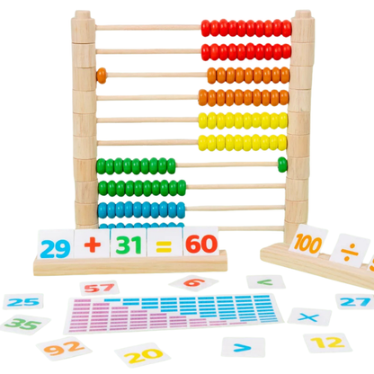 Abacus en bois – Jeu de calcul Montessori éducatif et évolutif