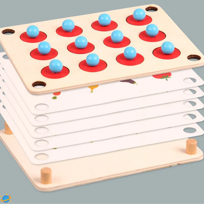 Jeu de mémoire en bois – Montessori éducatif et évolutif