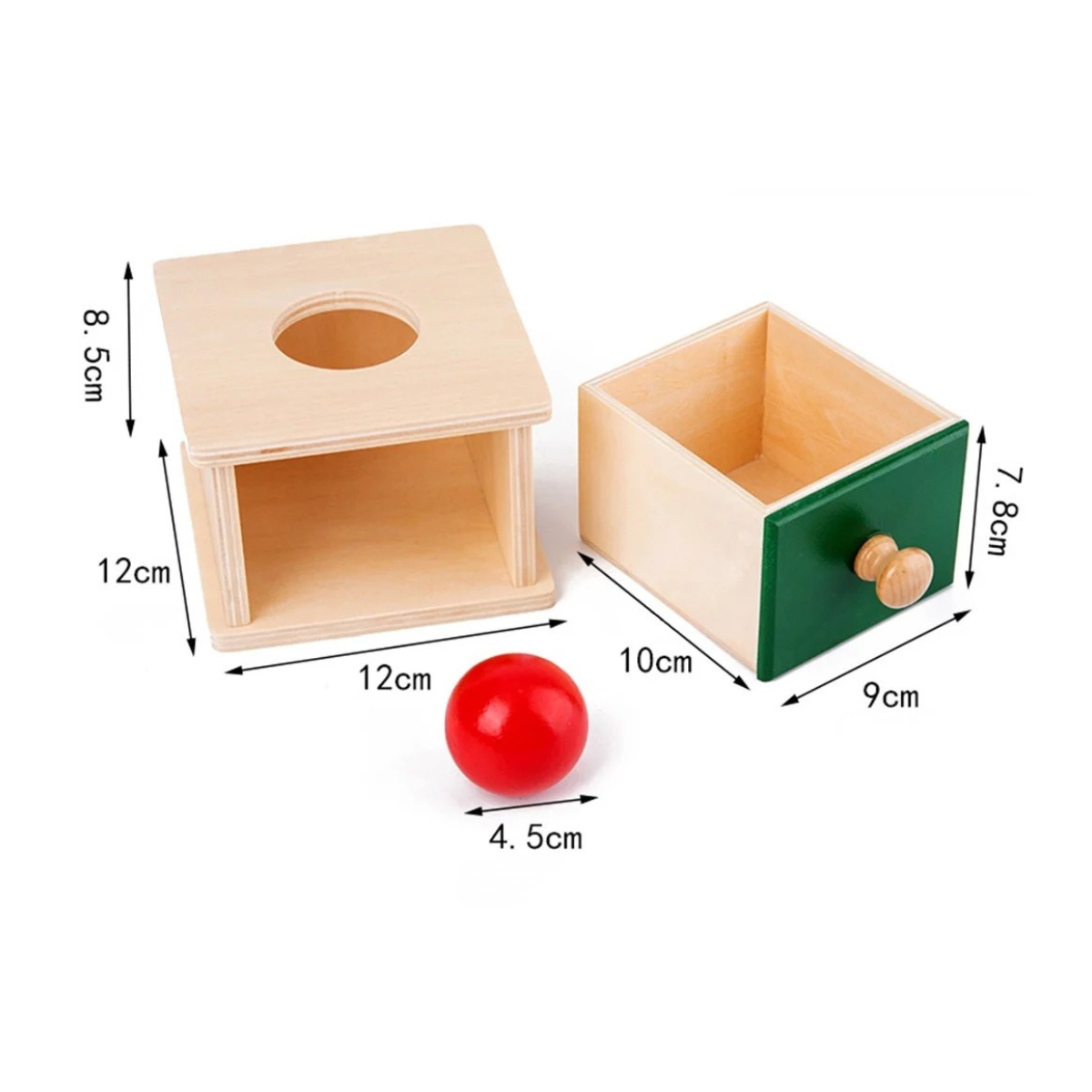 Boîte Montessori en Bois – Jeux d’Encastrement et Permanence de l’Objet