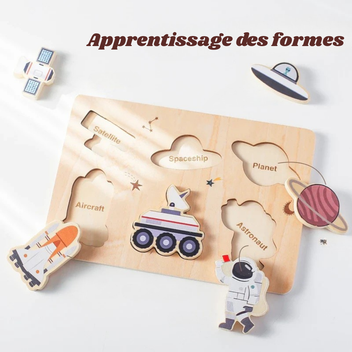 Puzzle éducatif en bois – Exploration Montessori évolutive