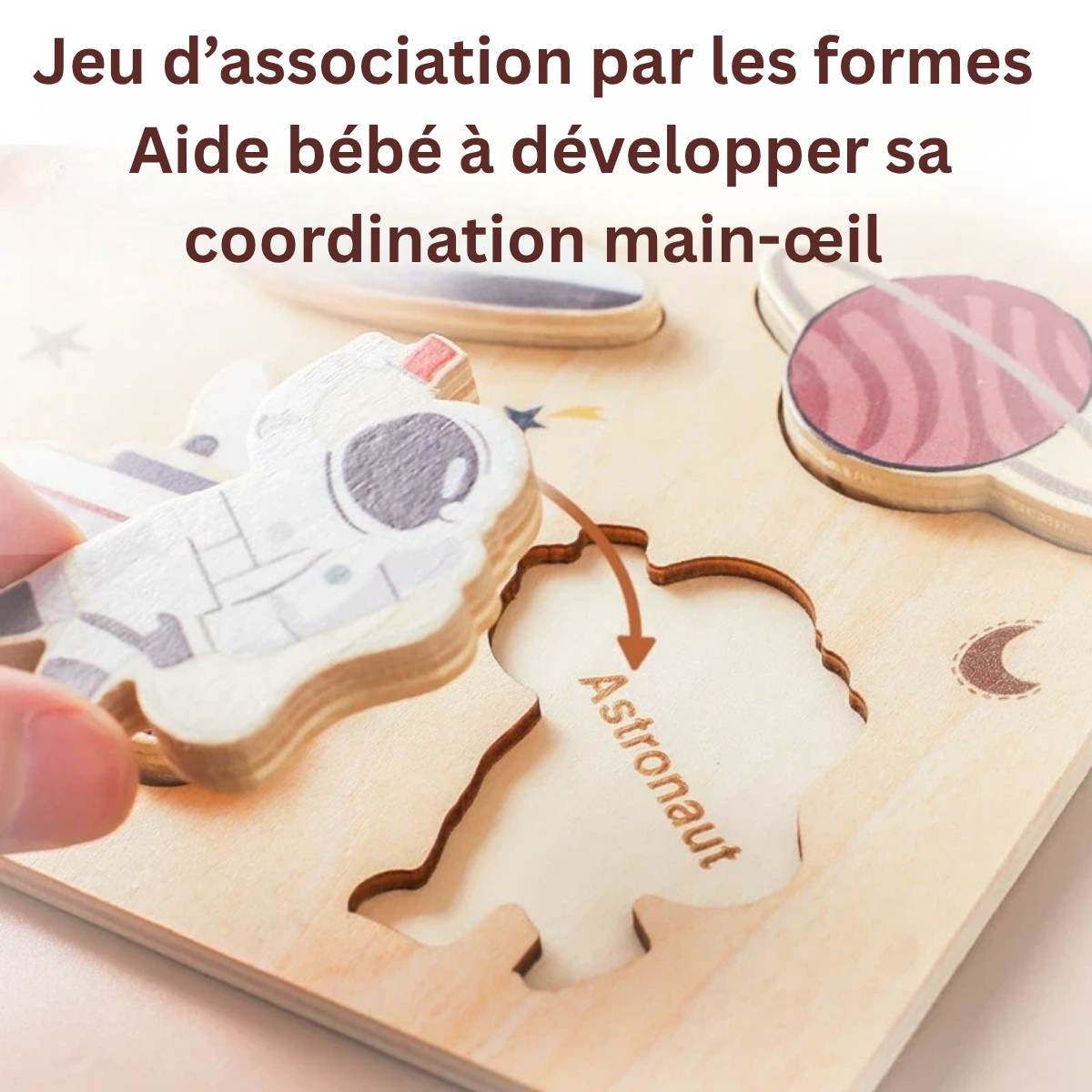 Puzzle éducatif en bois – Exploration Montessori évolutive
