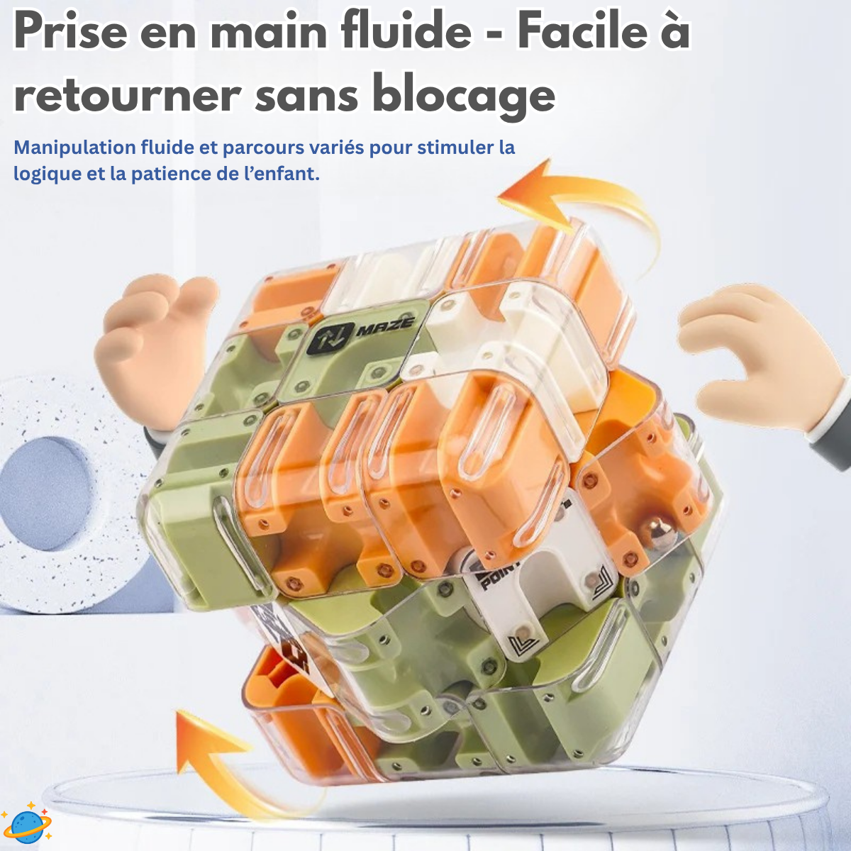 Cube Labyrinthe 3D Montessori – Jeu éducatif de logique et de concentration