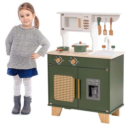 Cuisine en Bois Montessori pour Enfant – Jeu d’Imitation avec Accessoires