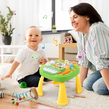 Table d’Activités Dinosaure Montessori – Piano Musical, Lumières & Jeux Sensoriels