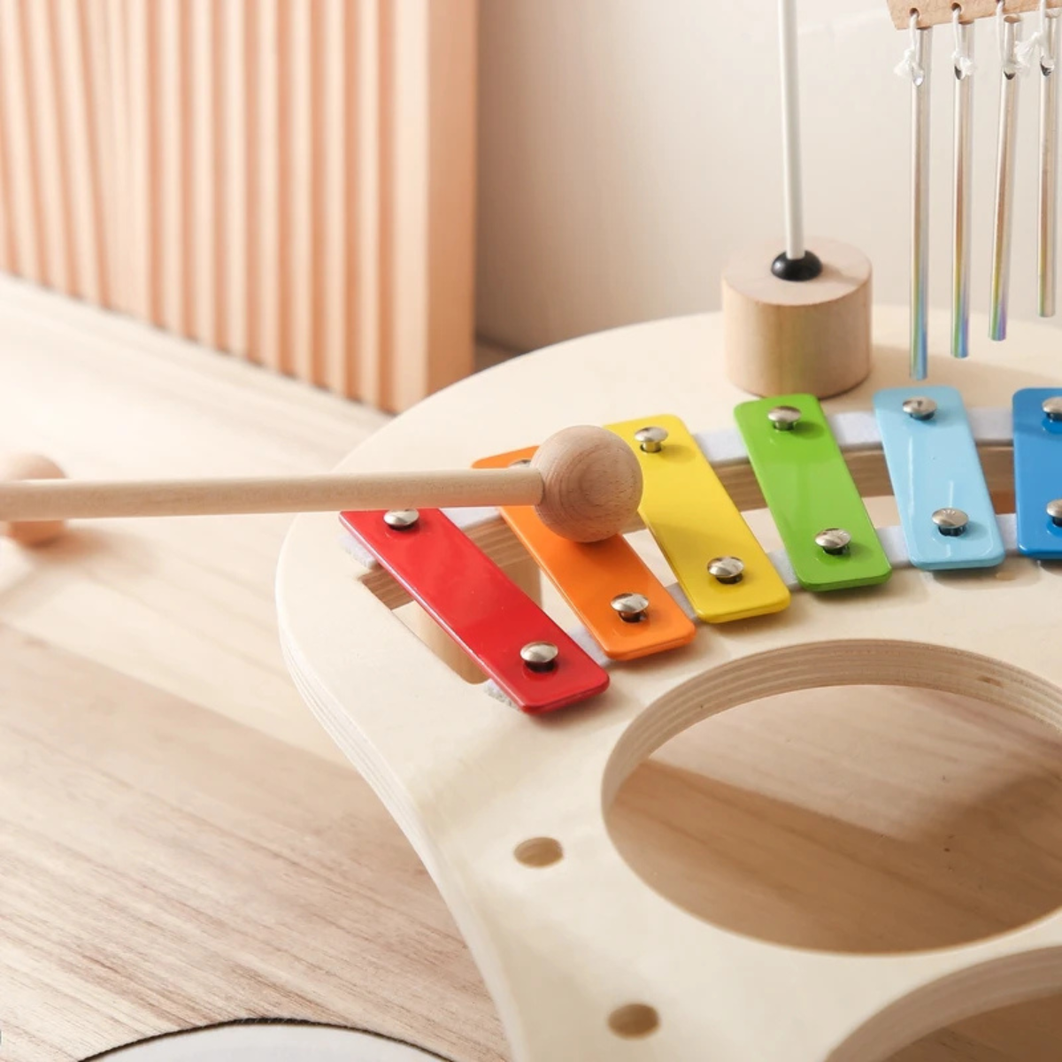 Table Musicale Montessori en Bois – Xylophone, Tambours & Instruments Éducatifs