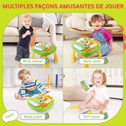 Table d’Activités Dinosaure Montessori – Piano Musical, Lumières & Jeux Sensoriels