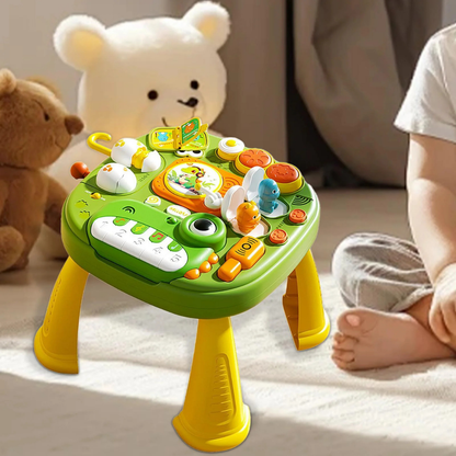 Table d’Activités Dinosaure Montessori – Piano Musical, Lumières & Jeux Sensoriels